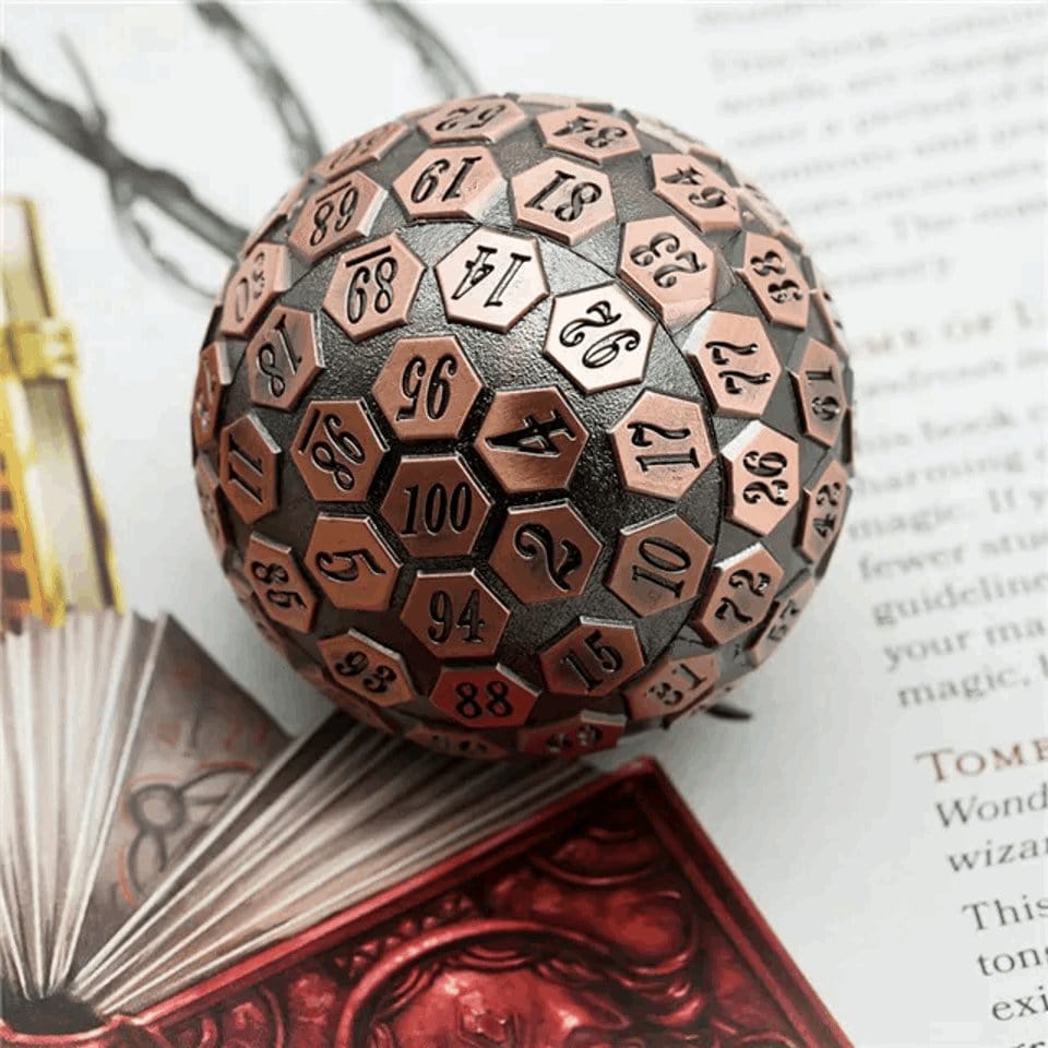 Tabletop Dominion DICE Copper Oracle | 45mm D100 | Metal