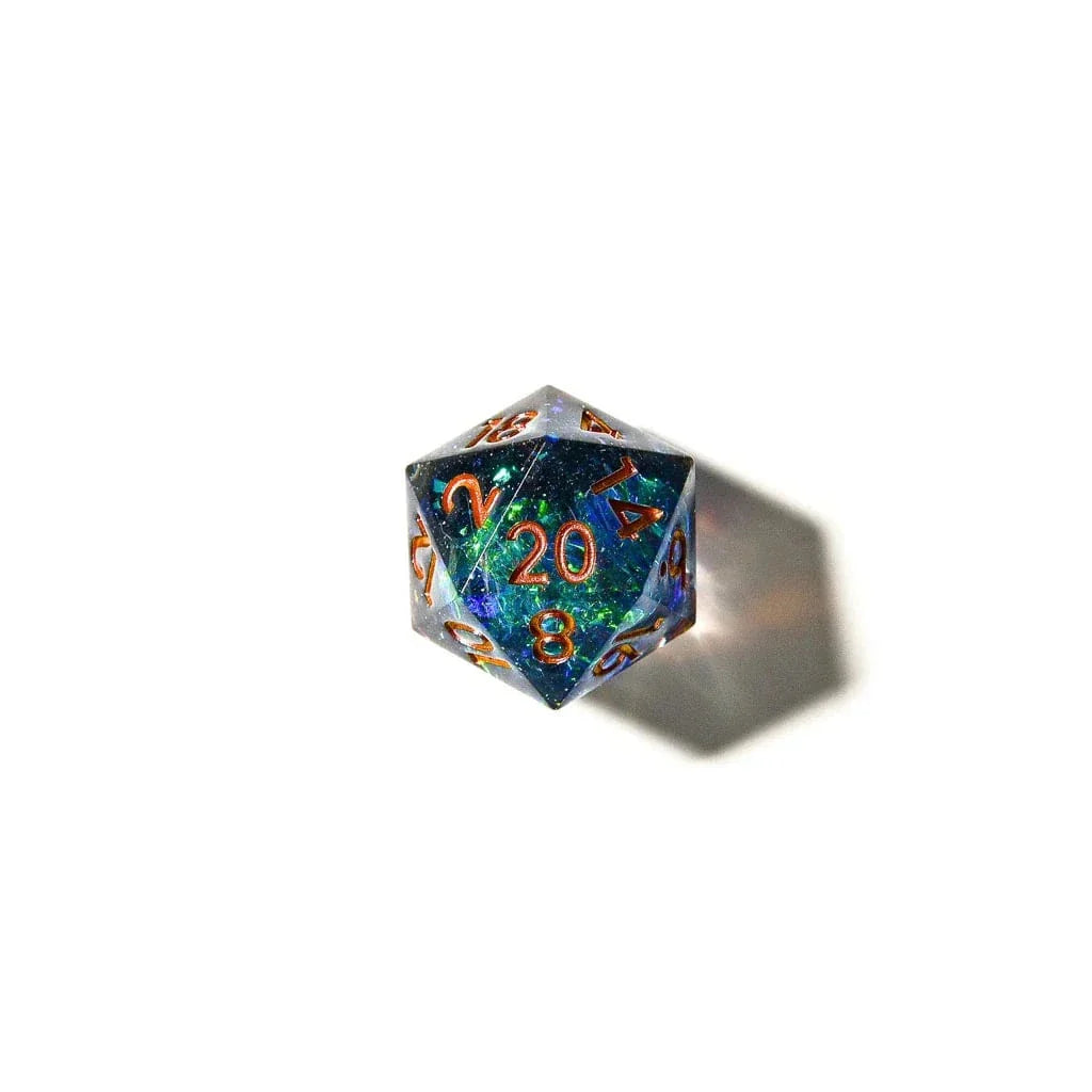Tabletop Dominion DICE Cosmic Veil | Sharp Edge Dice | 7 Piece Set