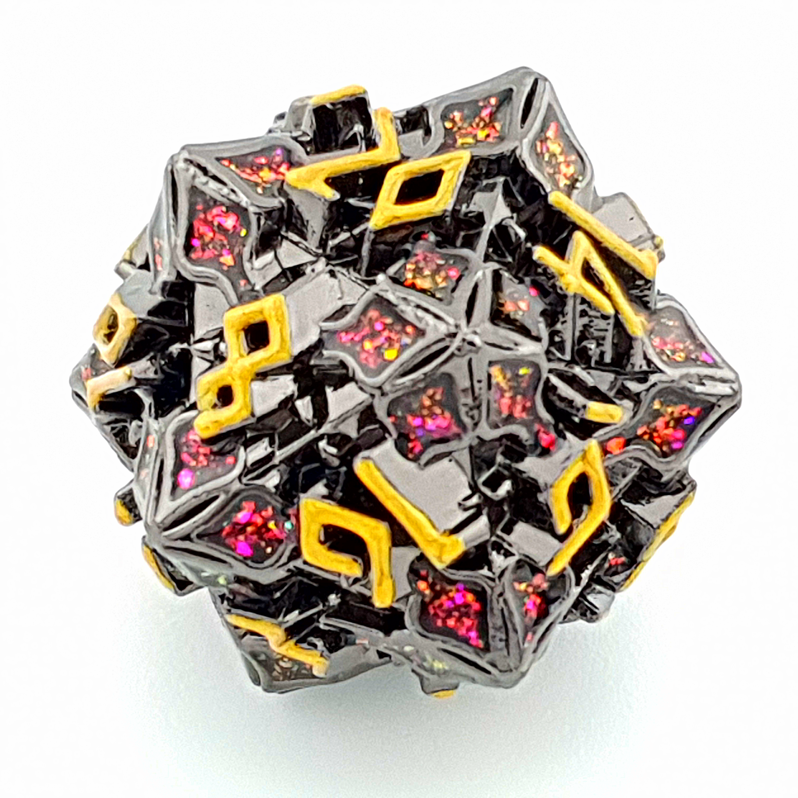 Crimson Thorn | Solid Metal Dice | 7 Piece Set - DICE
