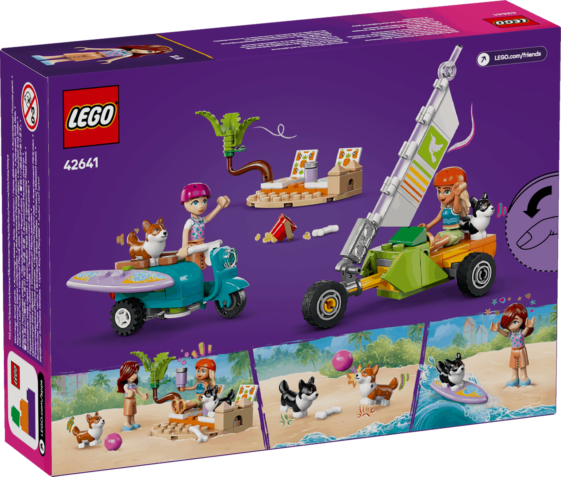 Curious Minds Toys & Games > Toys > Construction Toys > Interlocking Blocks > LEGO > Friends Lego Friends 42641 Surfing Dogs & Scooter Adventure Playset for Age 6+