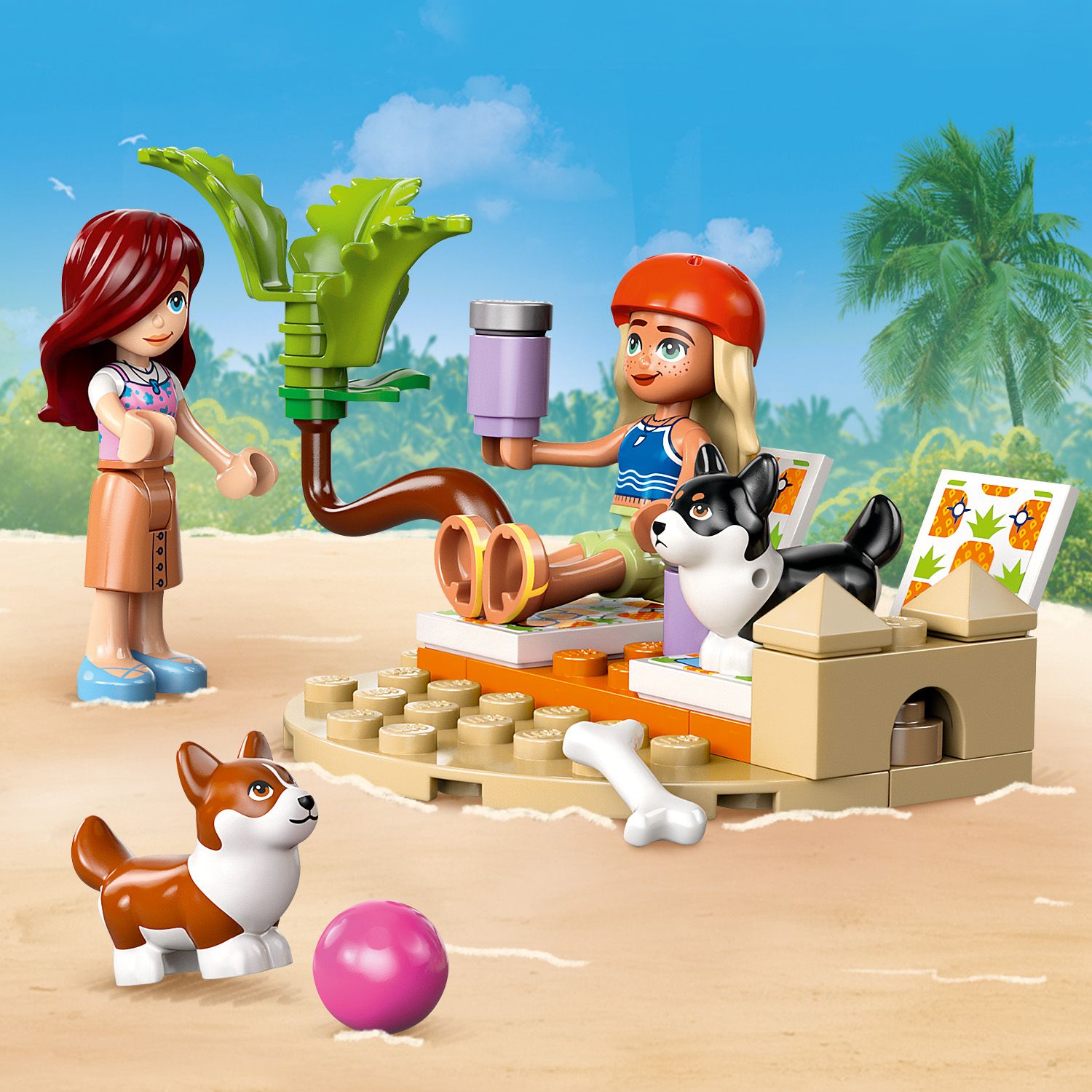 Curious Minds Toys & Games > Toys > Construction Toys > Interlocking Blocks > LEGO > Friends Lego Friends 42641 Surfing Dogs & Scooter Adventure Playset for Age 6+