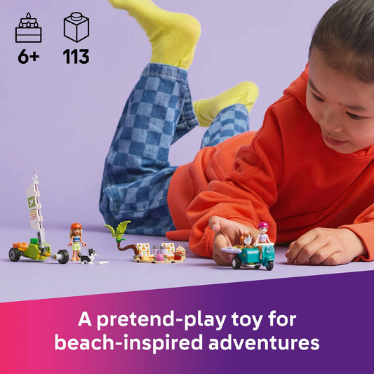 Curious Minds Toys & Games > Toys > Construction Toys > Interlocking Blocks > LEGO > Friends Lego Friends 42641 Surfing Dogs & Scooter Adventure Playset for Age 6+