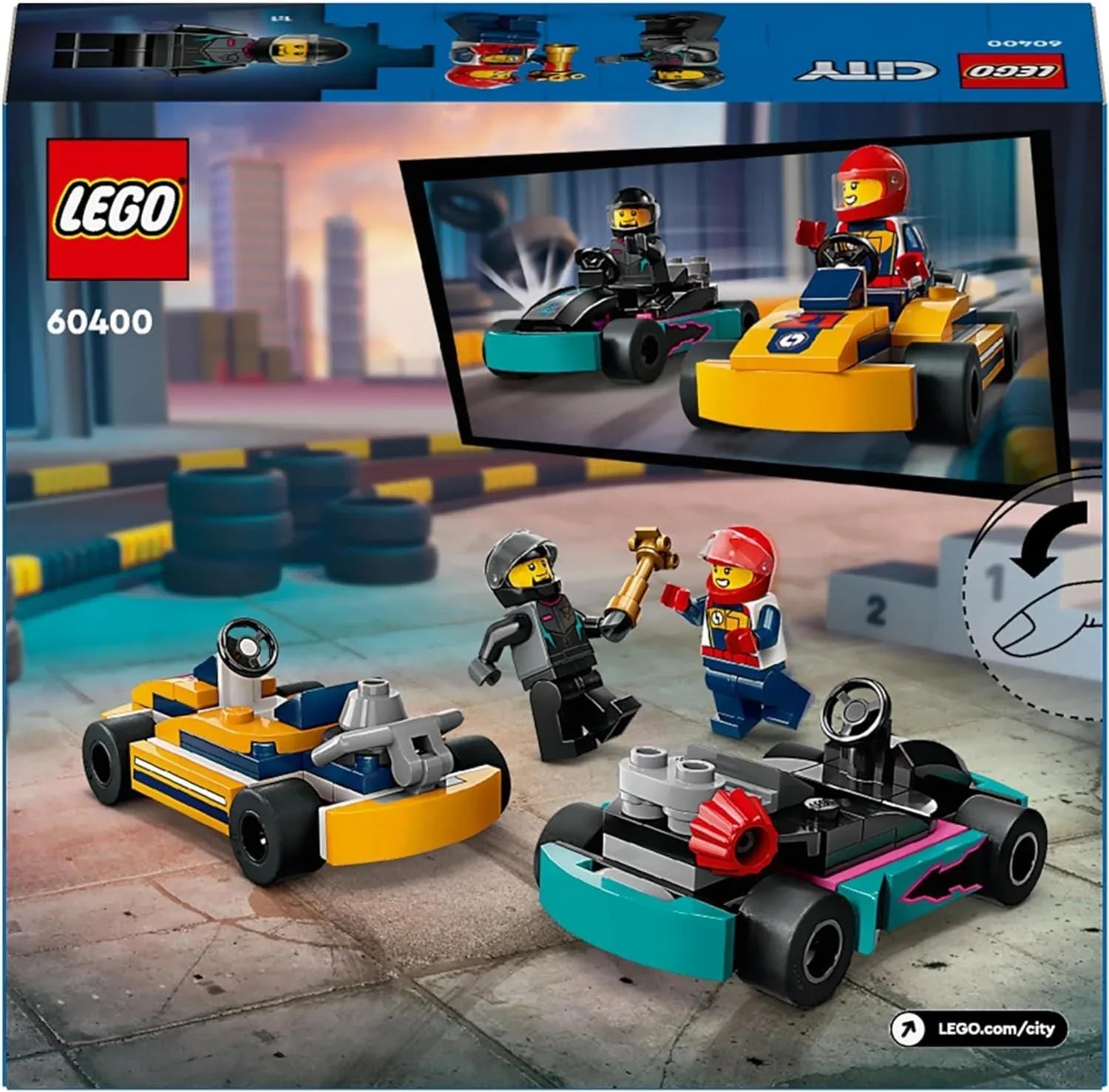 Curious Minds Toys & Games > Toys > Construction Toys > Interlocking Blocks > LEGO > LEGO City Lego City 60400 Go-Karts and Race Drivers Playset for Ages 5 and Up