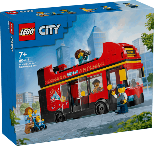 Curious Minds Toys & Games > Toys > Construction Toys > Interlocking Blocks > LEGO > LEGO City Lego City 60407 Red Double-Decker Sightseeing Bus Playset for Ages 7+