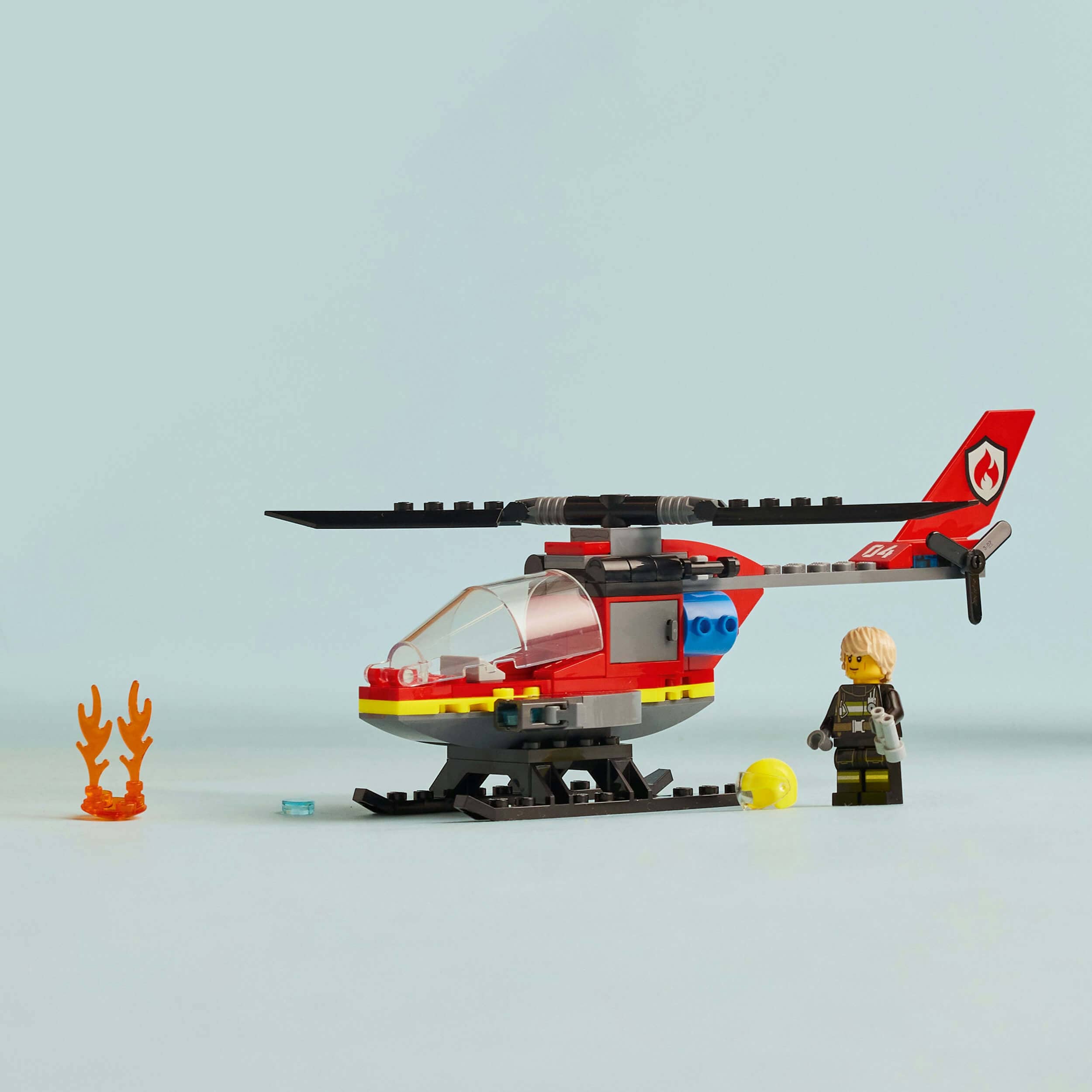 Curious Minds Toys & Games > Toys > Construction Toys > Interlocking Blocks > LEGO > LEGO City Lego City 60411 Fire Rescue Helicopter Toy Playset for Ages 5 and Up