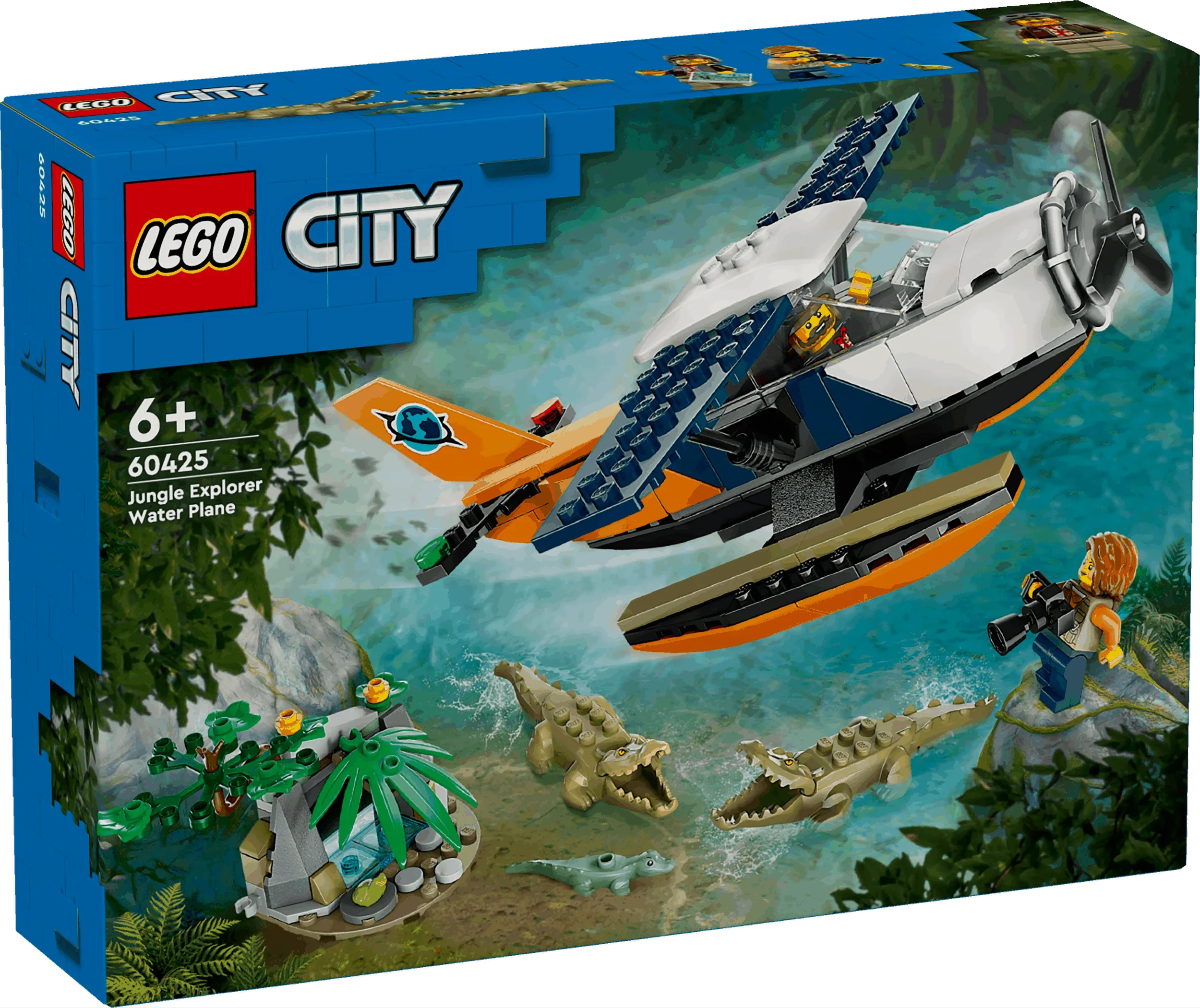 Curious Minds Toys & Games > Toys > Construction Toys > Interlocking Blocks > LEGO > LEGO City Lego City 60425 Jungle Explorer Water Plane Playset for Ages 6 and Up