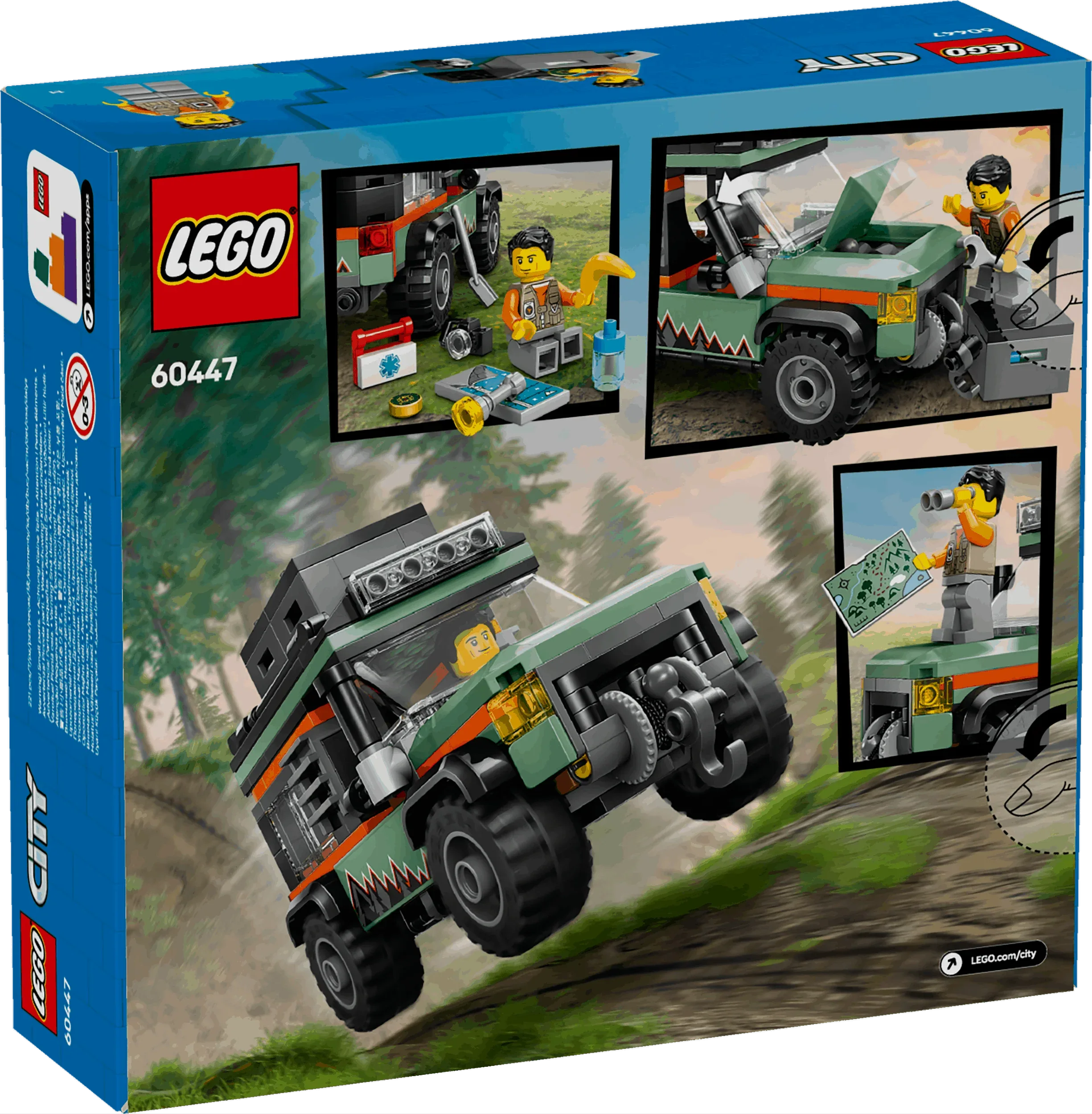 Curious Minds Toys & Games > Toys > Construction Toys > Interlocking Blocks > LEGO > LEGO City Lego City 60447 Off-Road 4x4 Mountain Truck Playset for Ages 6 and Up