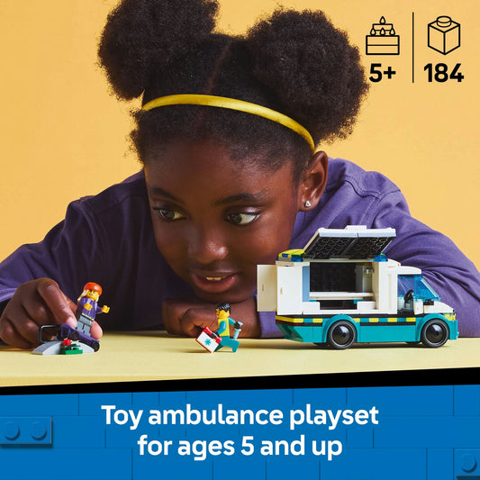 Curious Minds Toys & Games > Toys > Construction Toys > Interlocking Blocks > LEGO > LEGO City Lego City 60451 Emergency Ambulance Playset for Ages 5 and Up