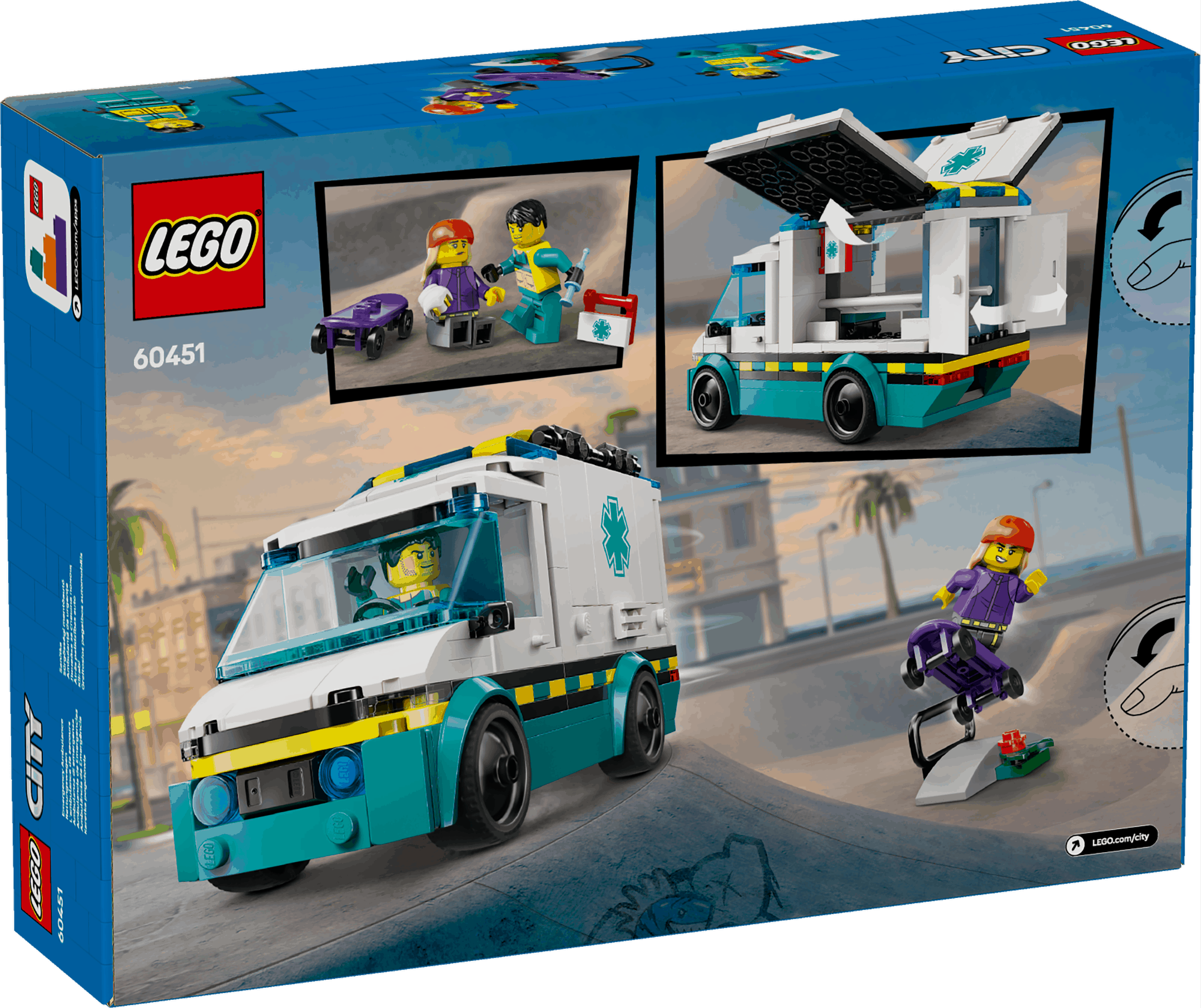 Curious Minds Toys & Games > Toys > Construction Toys > Interlocking Blocks > LEGO > LEGO City Lego City 60451 Emergency Ambulance Playset for Ages 5 and Up