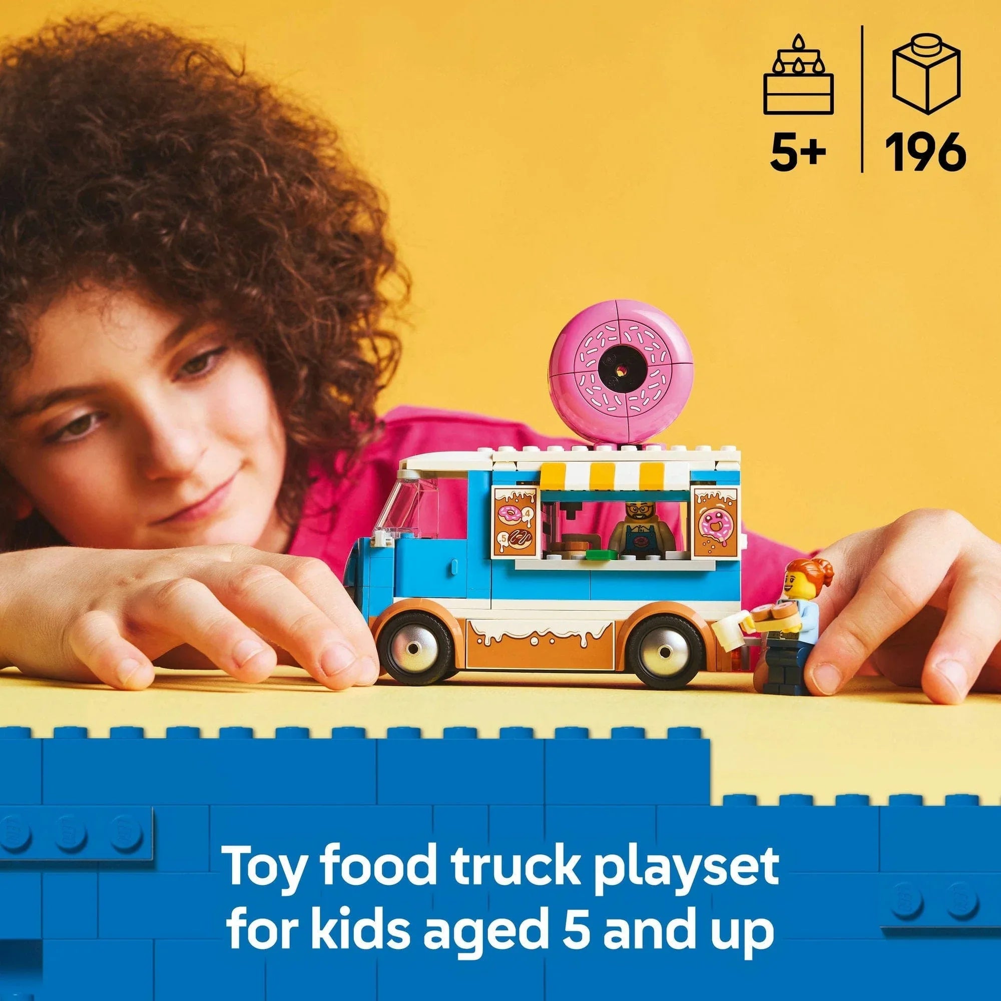 Curious Minds Toys & Games > Toys > Construction Toys > Interlocking Blocks > LEGO > LEGO City Lego City 60452 Doughnut Truck Buildable Toy Playset for Ages 5 and Up