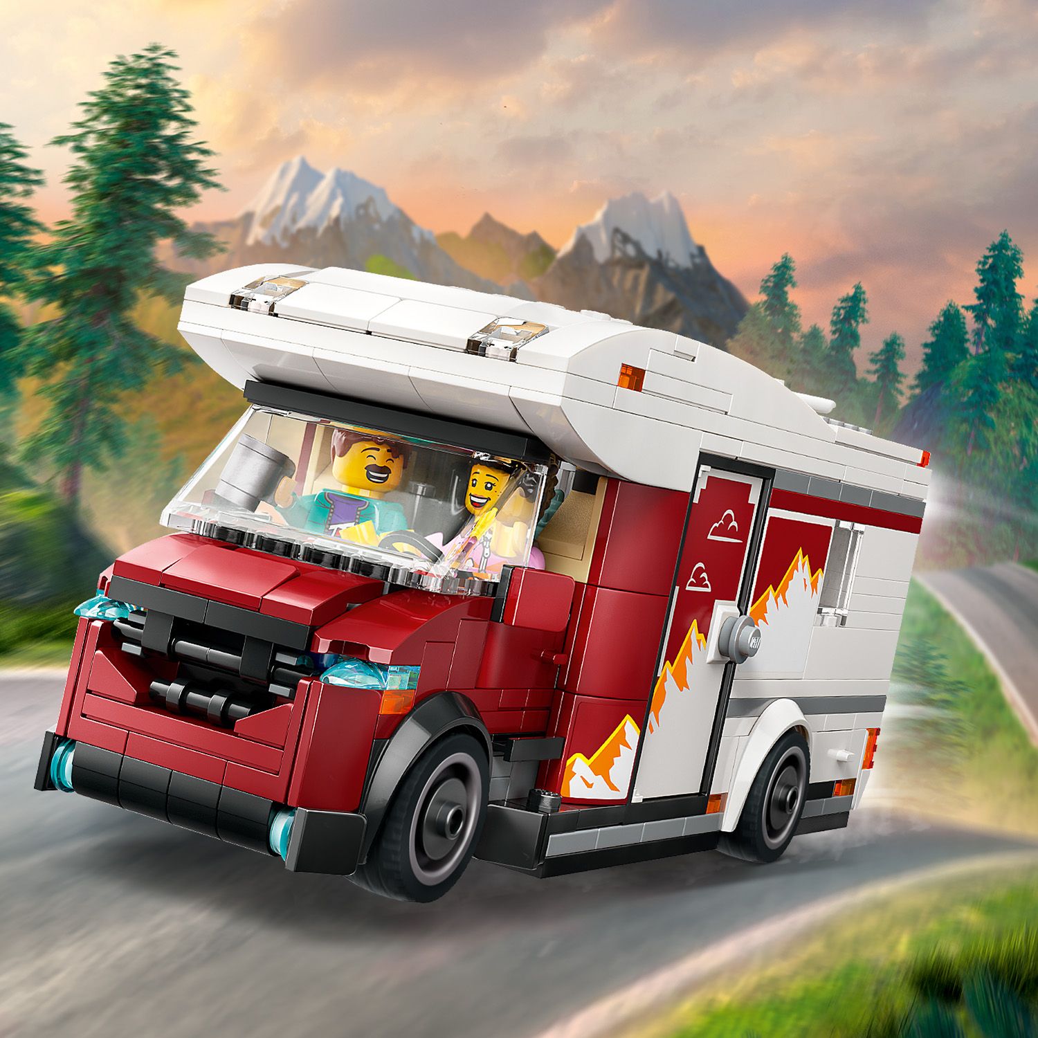 Curious Minds Toys & Games > Toys > Construction Toys > Interlocking Blocks > LEGO > LEGO City Lego City 60454 Holiday Adventure Camper Van Playset for Ages 6 and Up