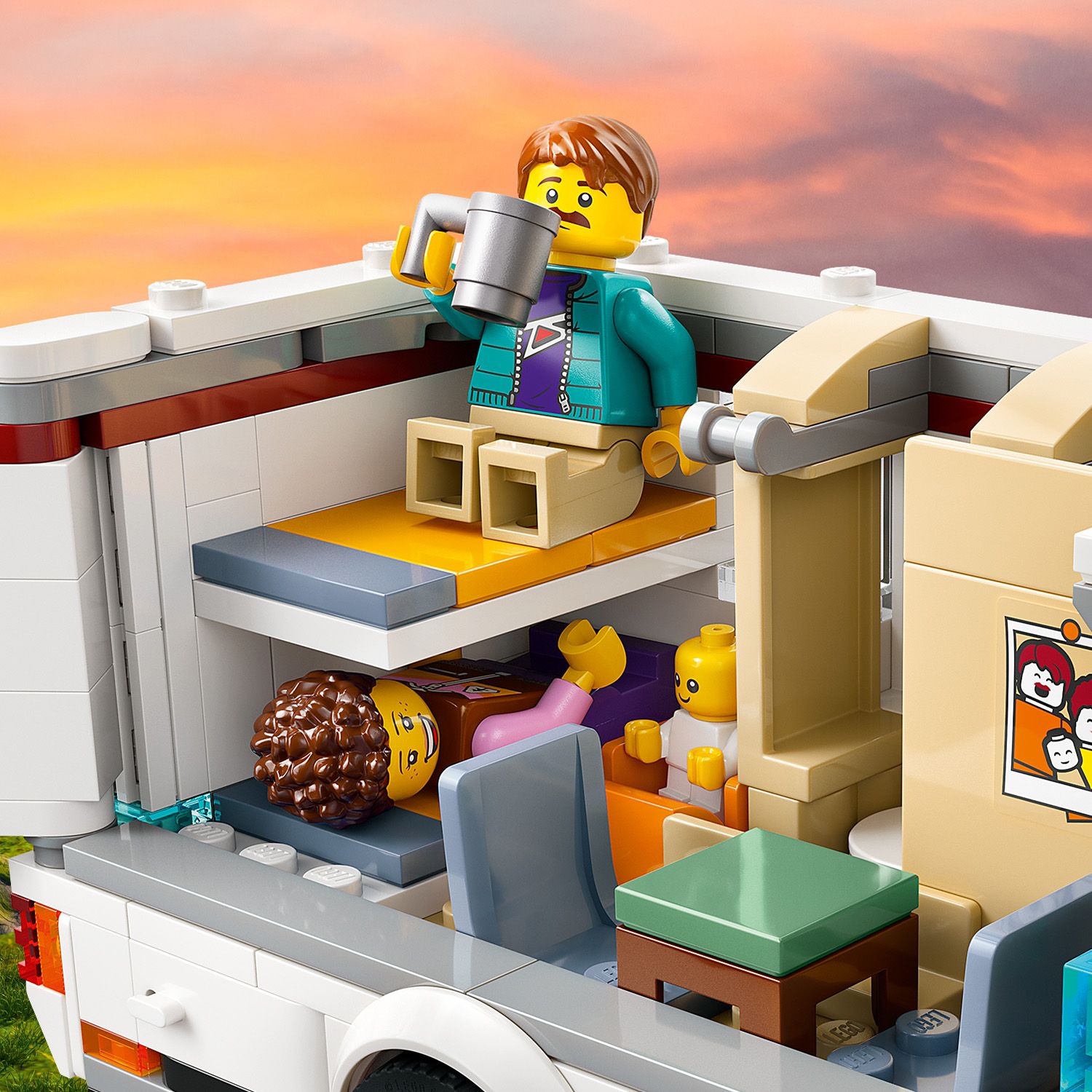 Curious Minds Toys & Games > Toys > Construction Toys > Interlocking Blocks > LEGO > LEGO City Lego City 60454 Holiday Adventure Camper Van Playset for Ages 6 and Up