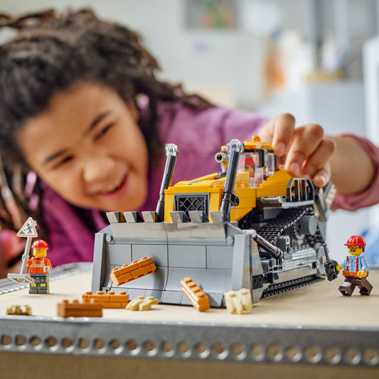 Curious Minds Toys & Games > Toys > Construction Toys > Interlocking Blocks > LEGO > LEGO City Lego City Big Vehicles 60466 Yellow Bulldozer Playset for Ages 8 & Up