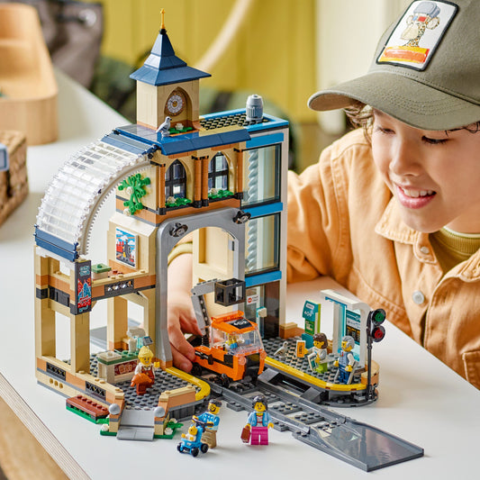 Curious Minds Toys & Games > Toys > Construction Toys > Interlocking Blocks > LEGO > LEGO City Lego City Trains 60469 Central Train Station Playset for Ages 7 and Up
