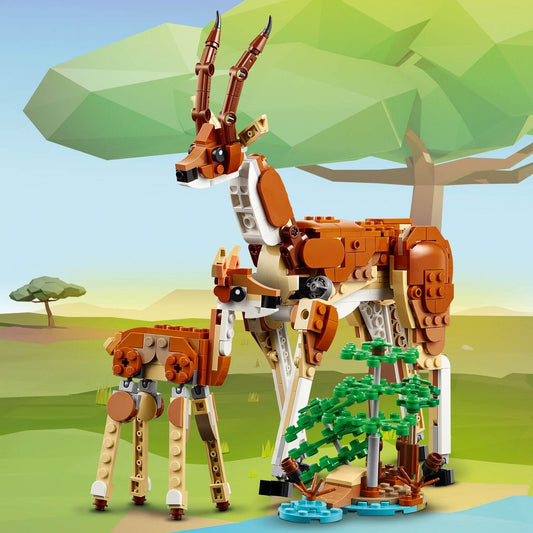 Curious Minds Toys & Games > Toys > Construction Toys > Interlocking Blocks > LEGO > LEGO Creator Lego Creator 3 in 1 31150 Wild Safari Animals Playset for Ages 9 & Up