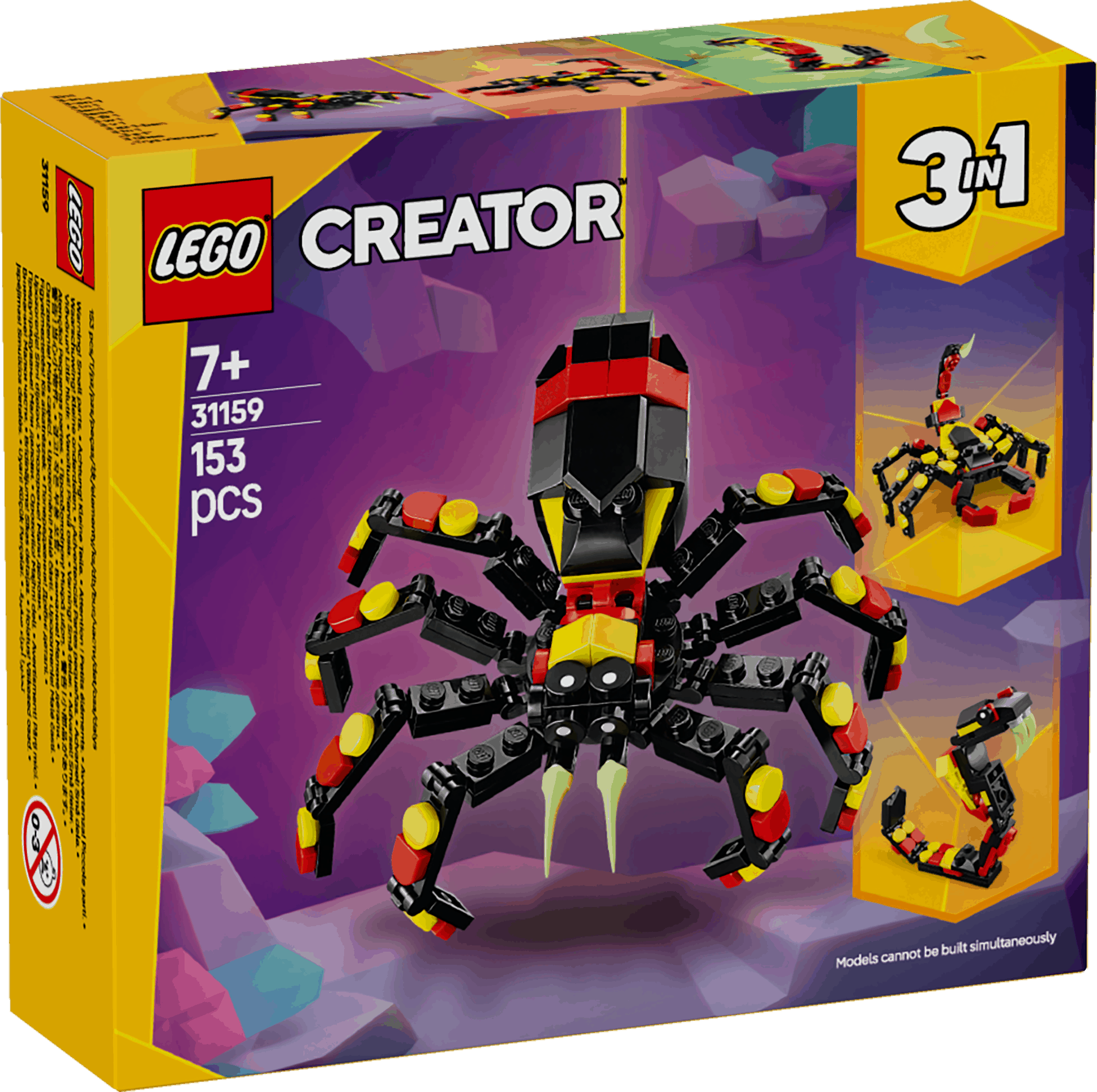 Curious Minds Toys & Games > Toys > Construction Toys > Interlocking Blocks > LEGO > LEGO Creator Lego Creator 3 in 1 31159 Wild Animals: Surprising Spider for Ages 7+