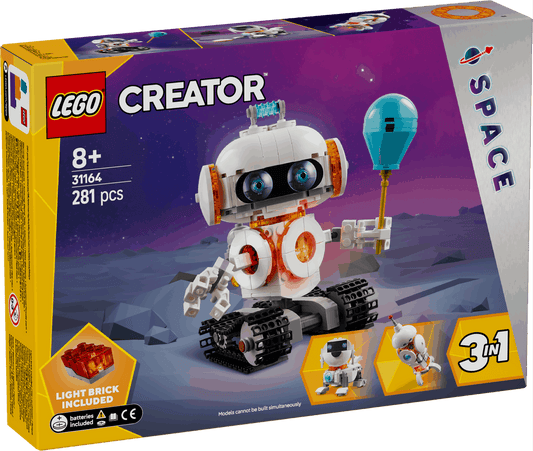 Curious Minds Toys & Games > Toys > Construction Toys > Interlocking Blocks > LEGO > LEGO Creator Lego Creator 3 in 1 31164 Space Robot Rebuildable Toy for Ages 8 & Up