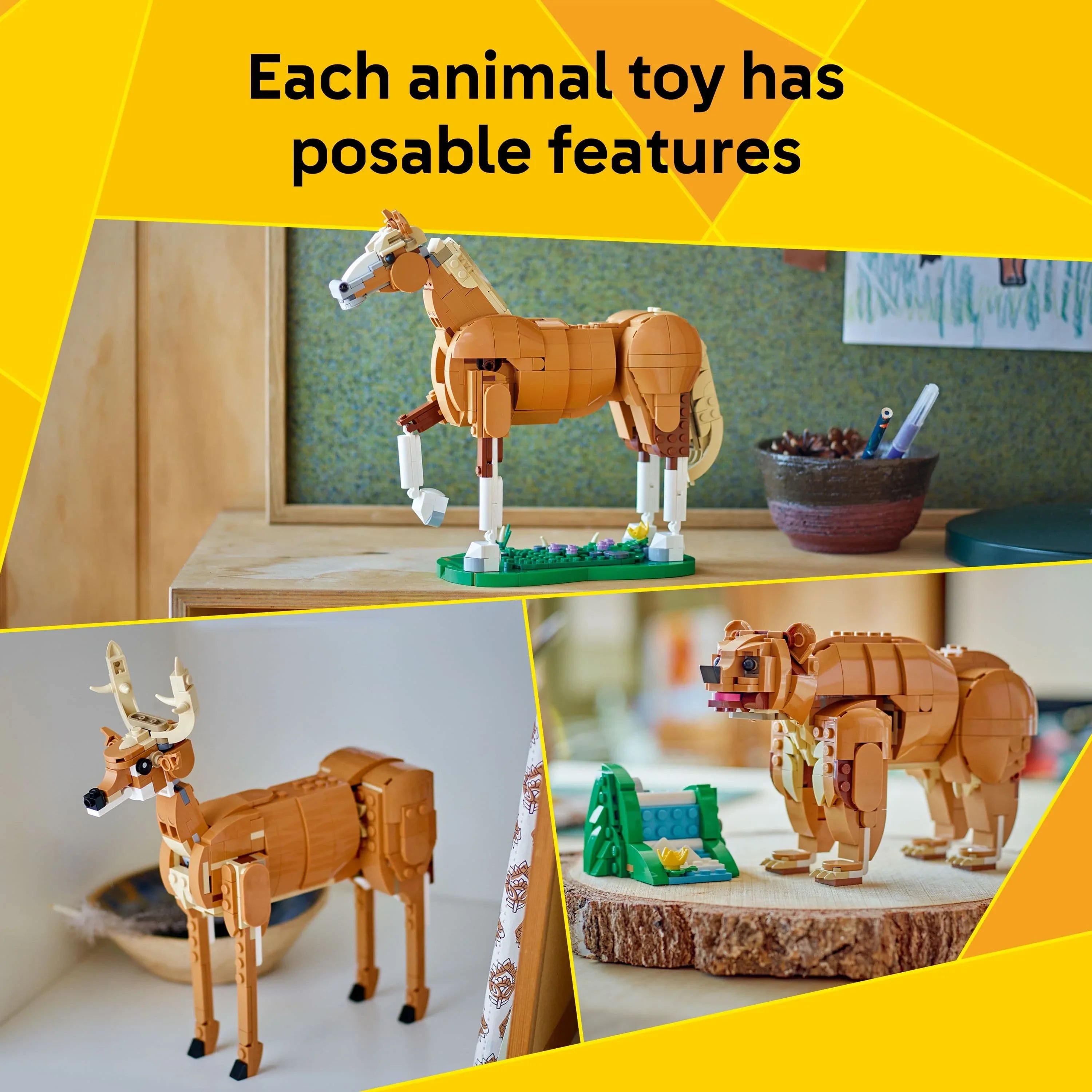 Curious Minds Toys & Games > Toys > Construction Toys > Interlocking Blocks > LEGO > LEGO Creator Lego Creator 3 in 1 31166 Beautiful Horse Rebuildable Set for Ages 9+