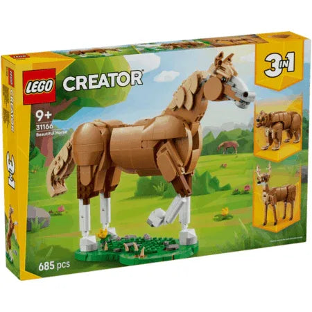 Curious Minds Toys & Games > Toys > Construction Toys > Interlocking Blocks > LEGO > LEGO Creator Lego Creator 3 in 1 31166 Beautiful Horse Rebuildable Set for Ages 9+