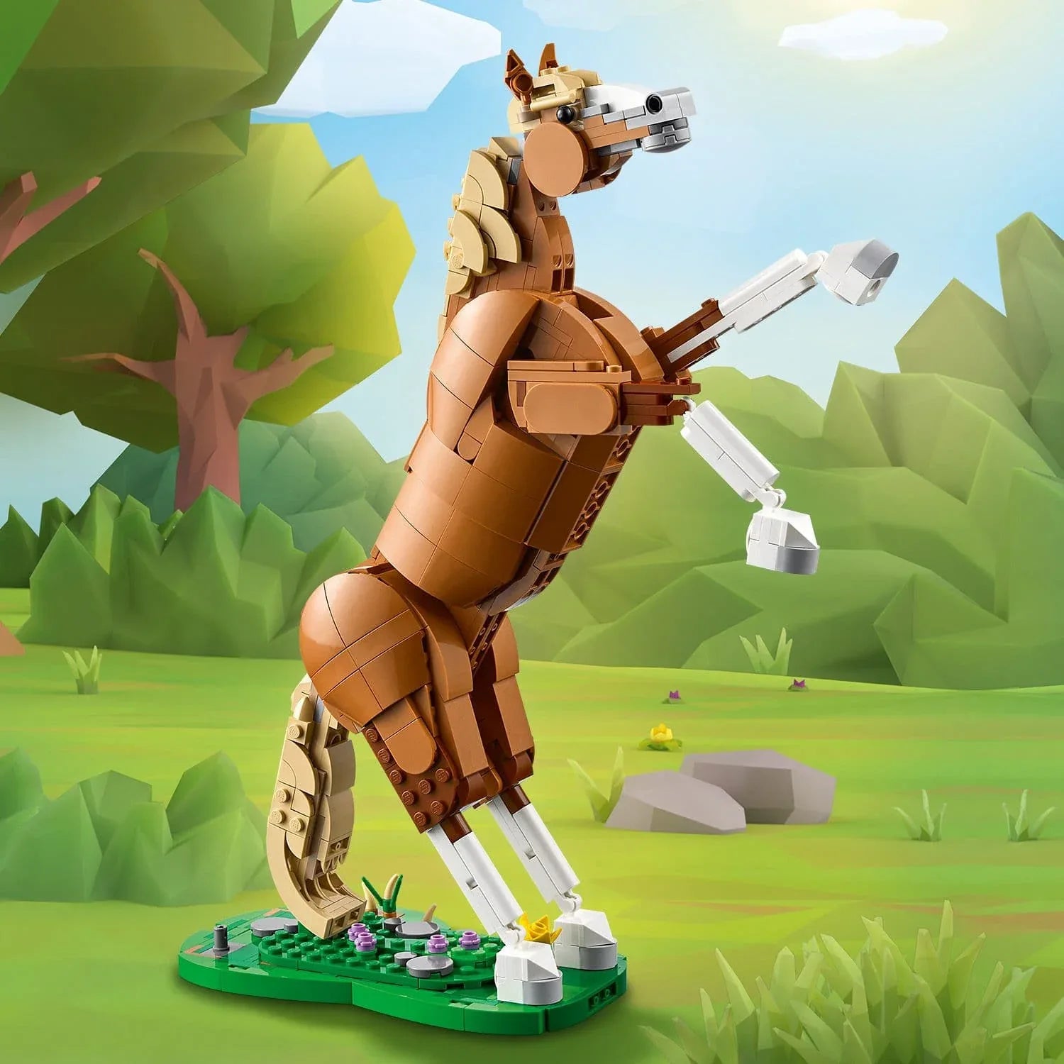 Curious Minds Toys & Games > Toys > Construction Toys > Interlocking Blocks > LEGO > LEGO Creator Lego Creator 3 in 1 31166 Beautiful Horse Rebuildable Set for Ages 9+