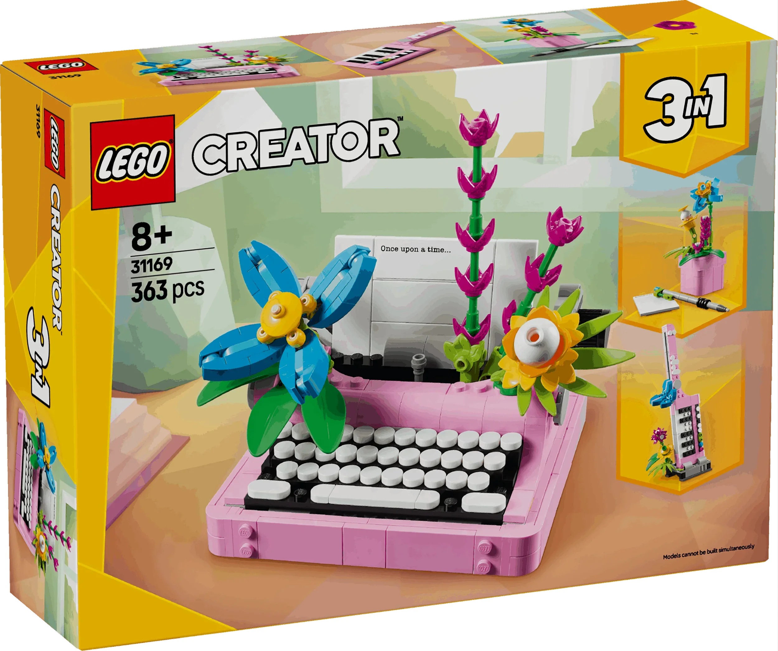 Curious Minds Toys & Games > Toys > Construction Toys > Interlocking Blocks > LEGO > LEGO Creator Lego Creator 3 in 1 31169 Typewriter with Flowers for Ages 8 and Up