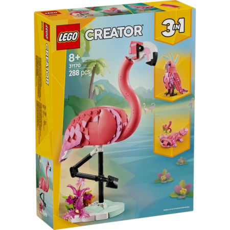 Curious Minds Toys & Games > Toys > Construction Toys > Interlocking Blocks > LEGO > LEGO Creator Lego Creator 3 in 1 31170 Wild Animals: Pink Flamingo for Ages 8 & Up