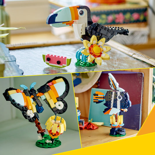 Curious Minds Toys & Games > Toys > Construction Toys > Interlocking Blocks > LEGO > LEGO Creator Lego Creator 3 in 1 31173 Wild Animals: Tropical Toucan for Age 7 & Up