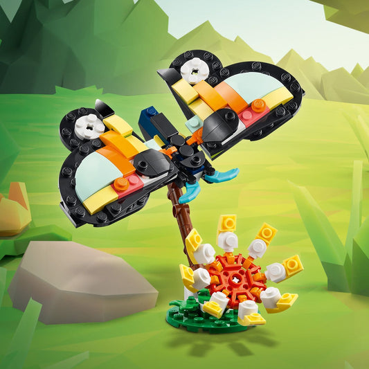 Curious Minds Toys & Games > Toys > Construction Toys > Interlocking Blocks > LEGO > LEGO Creator Lego Creator 3 in 1 31173 Wild Animals: Tropical Toucan for Age 7 & Up