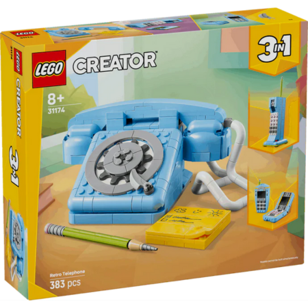 Curious Minds Toys & Games > Toys > Construction Toys > Interlocking Blocks > LEGO > LEGO Creator Lego Creator 3 in 1 31174 Retro Telephone Rebuildable Set for Ages 8+