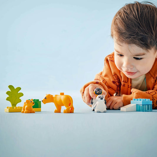 Curious Minds Toys & Games > Toys > Construction Toys > Interlocking Blocks > LEGO > LEGO Duplo Lego Duplo 10442 Wild Animal Families: Penguins & Lions for Age 2 & Up