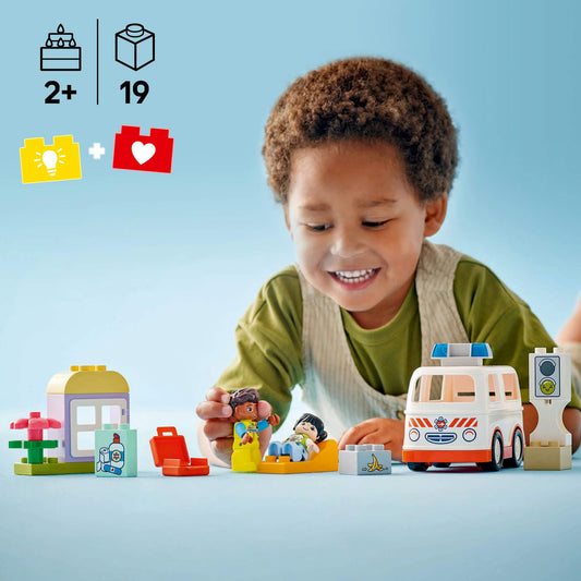 Curious Minds Toys & Games > Toys > Construction Toys > Interlocking Blocks > LEGO > LEGO Duplo Lego Duplo 10447 Ambulance & Driver Playset for Toddlers Ages 2 and Up