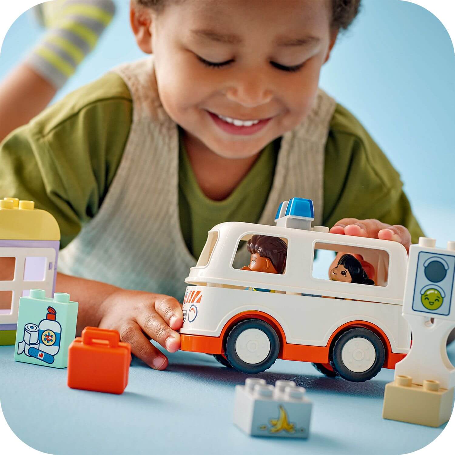 Curious Minds Toys & Games > Toys > Construction Toys > Interlocking Blocks > LEGO > LEGO Duplo Lego Duplo 10447 Ambulance & Driver Playset for Toddlers Ages 2 and Up
