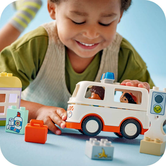 Curious Minds Toys & Games > Toys > Construction Toys > Interlocking Blocks > LEGO > LEGO Duplo Lego Duplo 10447 Ambulance & Driver Playset for Toddlers Ages 2 and Up