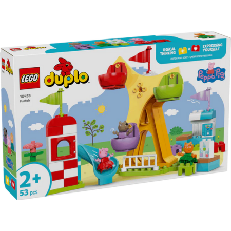 Curious Minds Toys & Games > Toys > Construction Toys > Interlocking Blocks > LEGO > LEGO Duplo Lego Duplo 10453 Peppa Pig Funfair Playset for Toddlers Ages 2 and Up