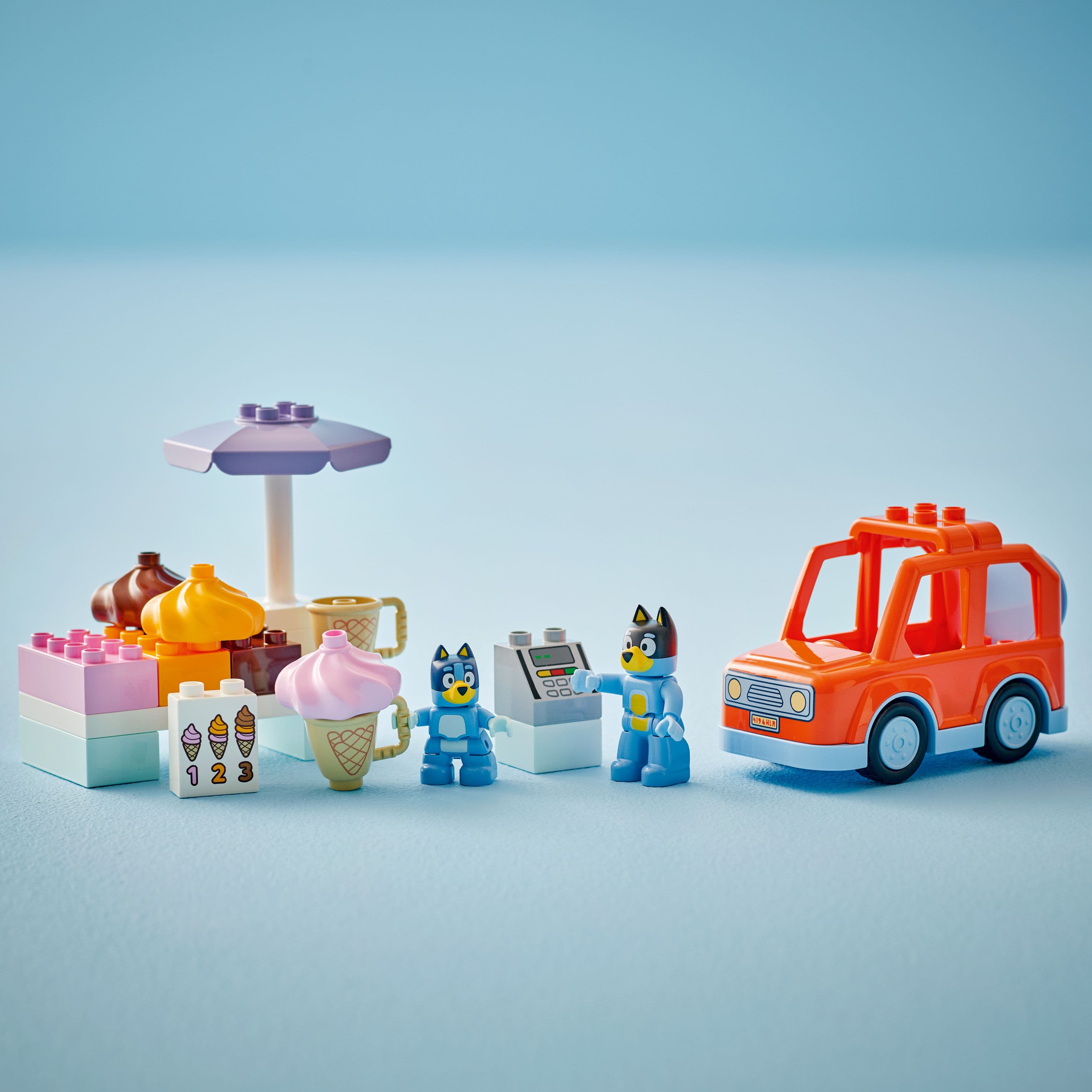 Curious Minds Toys & Games > Toys > Construction Toys > Interlocking Blocks > LEGO > LEGO Duplo Lego Duplo Bluey 10458 Ice Cream Trip with Bluey for Toddlers Ages 2+