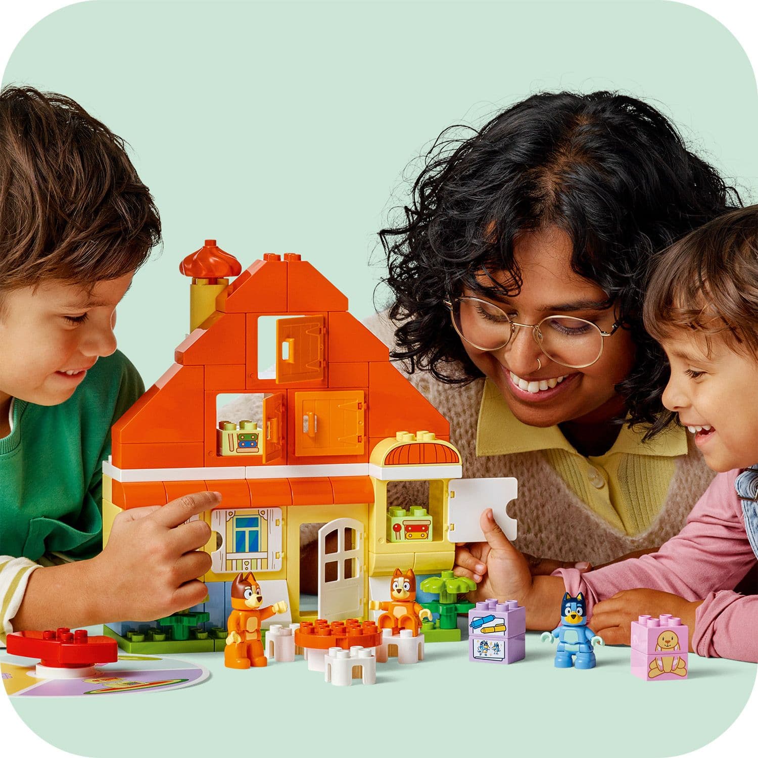 Curious Minds Toys & Games > Toys > Construction Toys > Interlocking Blocks > LEGO > LEGO Duplo Lego Duplo Bluey 10459 Bluey's Family House with Memory Game Ages 3+