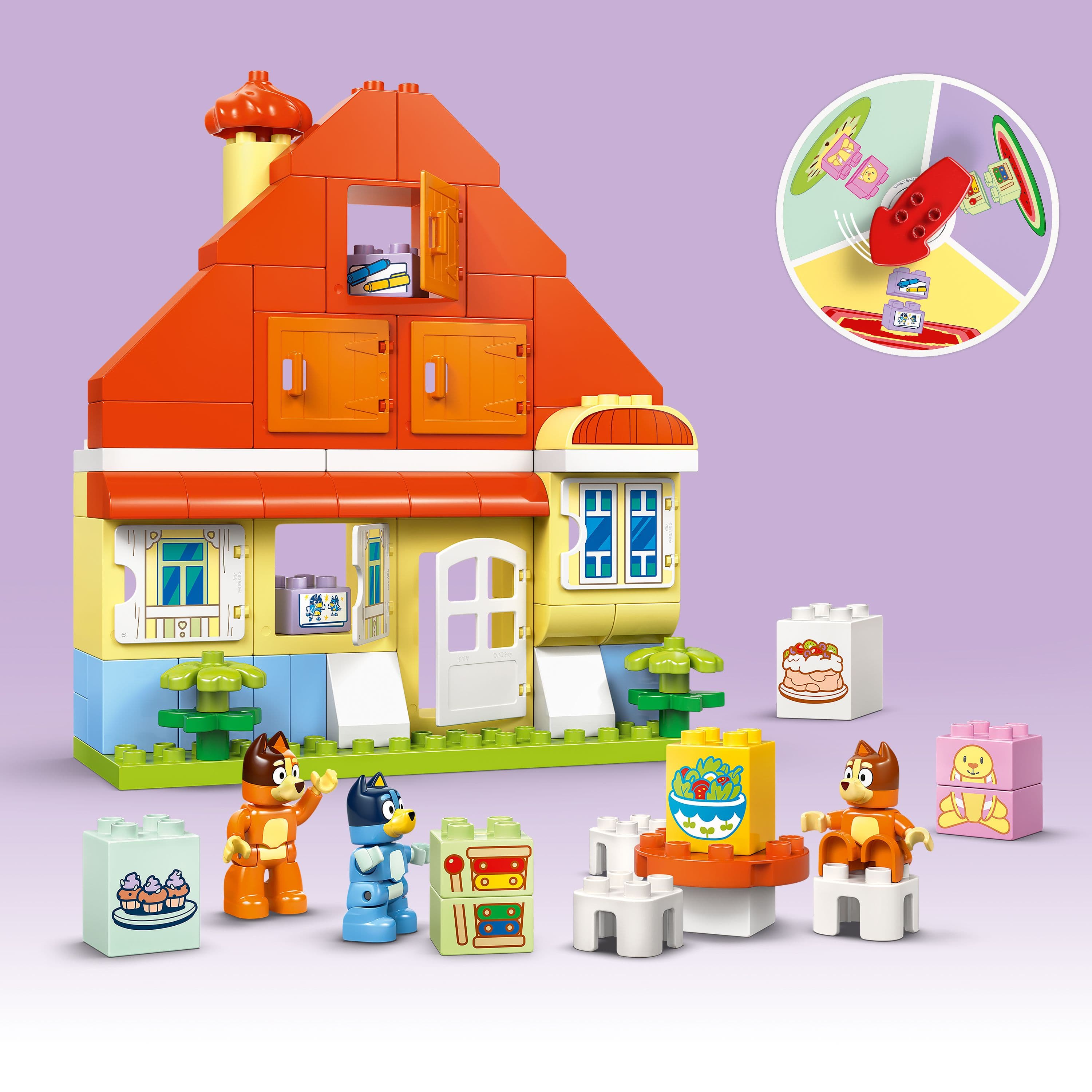 Curious Minds Toys & Games > Toys > Construction Toys > Interlocking Blocks > LEGO > LEGO Duplo Lego Duplo Bluey 10459 Bluey's Family House with Memory Game Ages 3+
