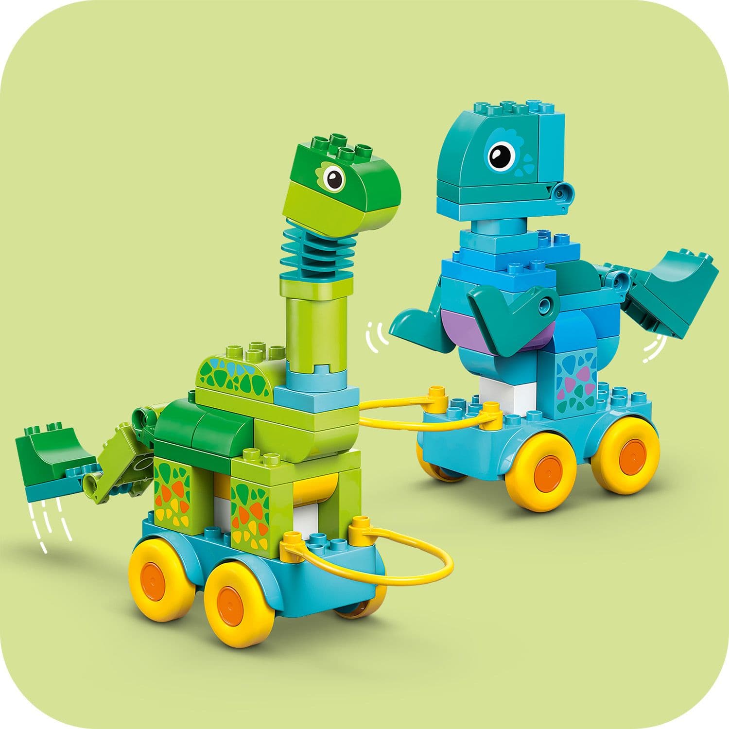 Curious Minds Toys & Games > Toys > Construction Toys > Interlocking Blocks > LEGO > LEGO Duplo Lego Duplo Town 10451 3 in 1 Dinosaurs on Wheels Set for Ages 3 and Up