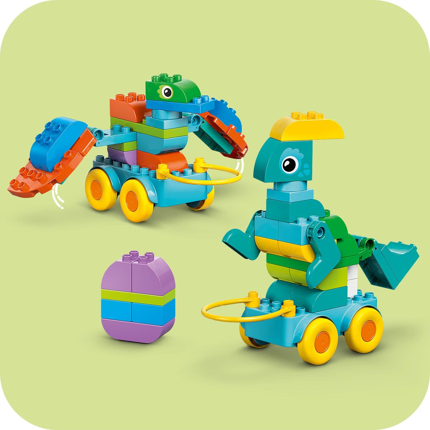Curious Minds Toys & Games > Toys > Construction Toys > Interlocking Blocks > LEGO > LEGO Duplo Lego Duplo Town 10451 3 in 1 Dinosaurs on Wheels Set for Ages 3 and Up