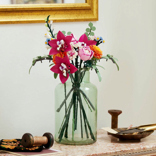 Curious Minds Toys & Games > Toys > Construction Toys > Interlocking Blocks > LEGO > LEGO Flowers Lego Botanicals 10342 Pretty Pink Flower Bouquet for Adults Ages 18+