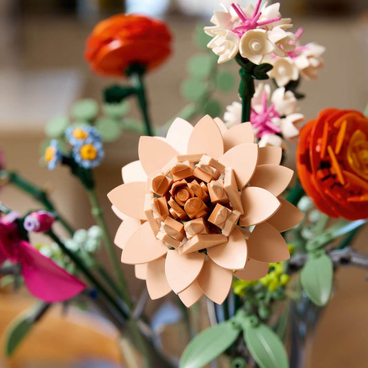 Curious Minds Toys & Games > Toys > Construction Toys > Interlocking Blocks > LEGO > LEGO Flowers Lego Botanicals 10342 Pretty Pink Flower Bouquet for Adults Ages 18+