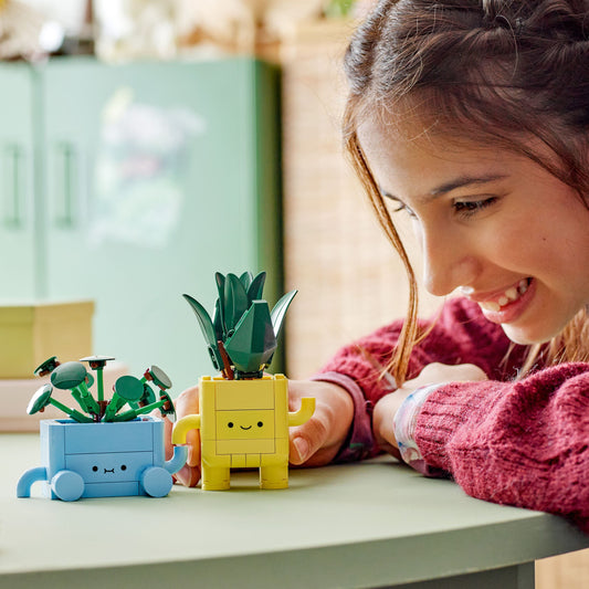 Curious Minds Toys & Games > Toys > Construction Toys > Interlocking Blocks > LEGO > LEGO Flowers Lego Botanicals 10349 Happy Plants Toy Building Kit for Ages 9 and Up