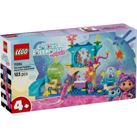 Curious Minds Toys & Games > Toys > Construction Toys > Interlocking Blocks > LEGO > LEGO Gabby's Dollhouse Lego Gabby's Dollhouse 11204 Mermaid Gabby's Aquarium Adventure Age 4+