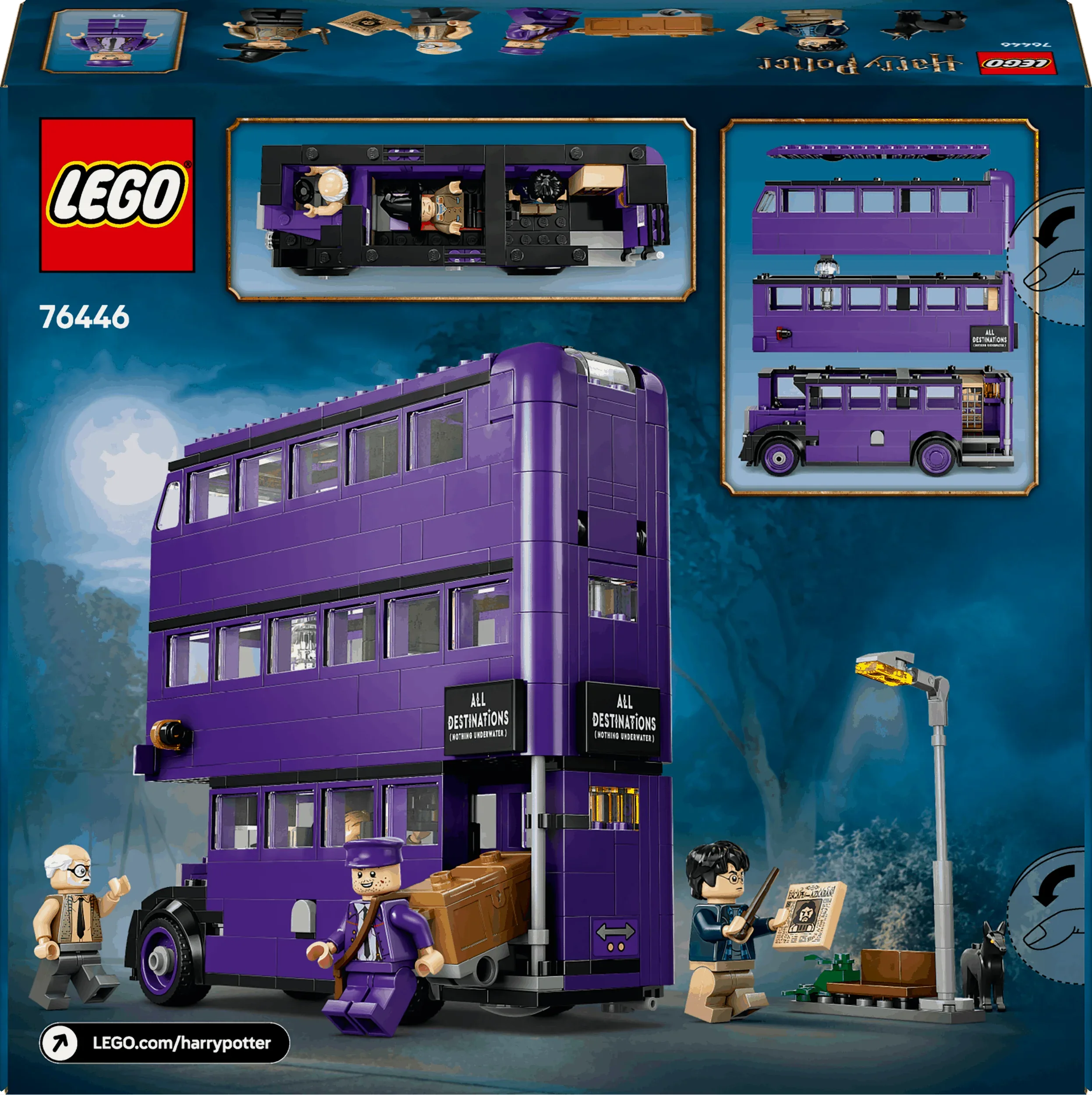 Curious Minds Toys & Games > Toys > Construction Toys > Interlocking Blocks > LEGO > LEGO Harry Potter Lego Harry Potter 76446 Knight Bus Adventure Playset for Ages 8 and Up