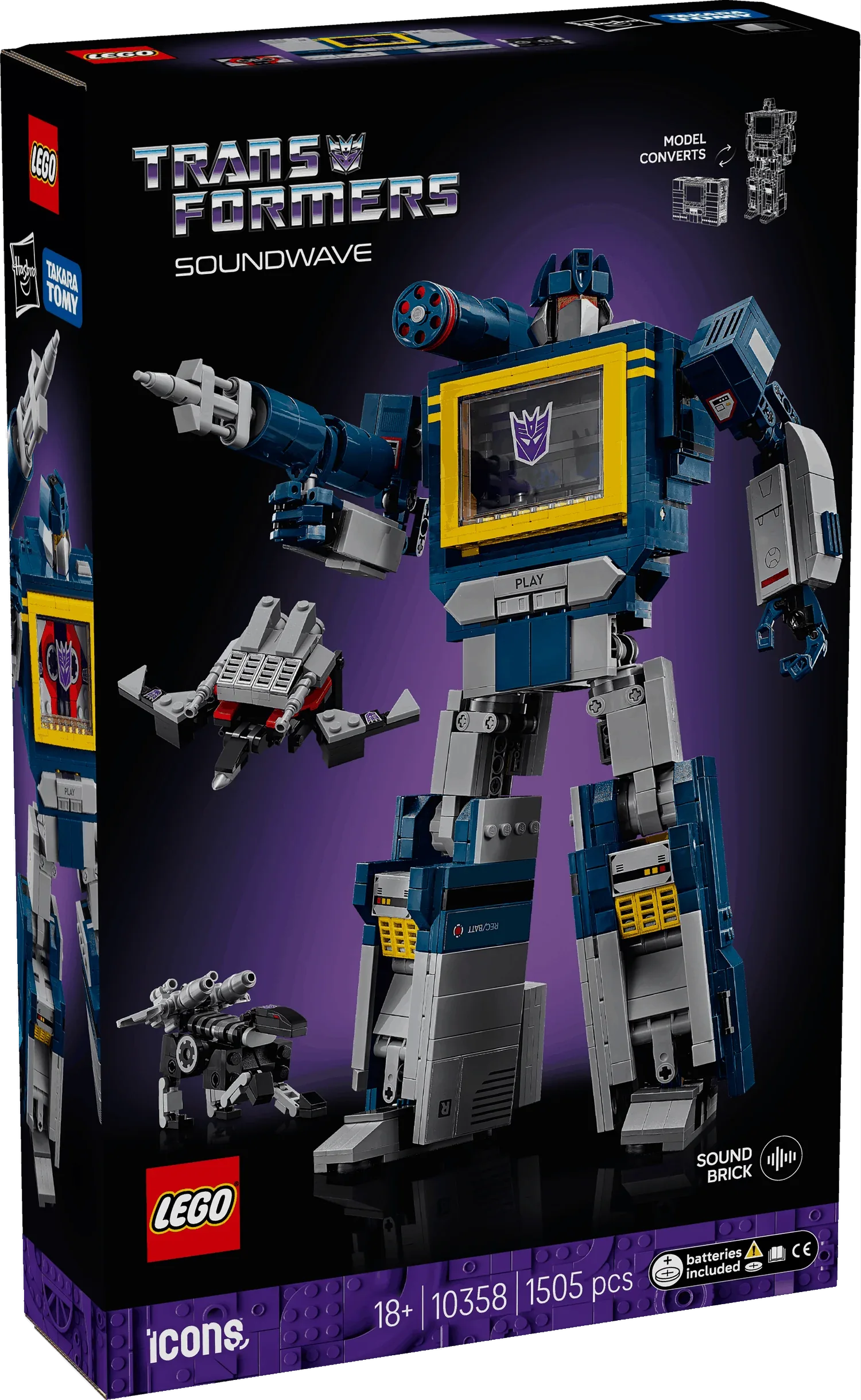 Curious Minds Toys & Games > Toys > Construction Toys > Interlocking Blocks > LEGO > LEGO Icons Lego Icons 10358 Transformers: Soundwave for Collectors Aged 18 and Up