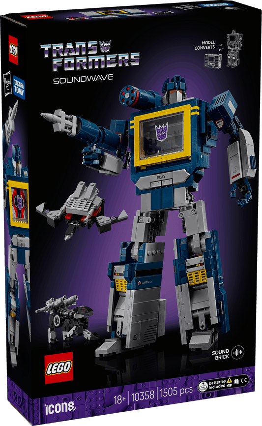 Curious Minds Toys & Games > Toys > Construction Toys > Interlocking Blocks > LEGO > LEGO Icons Lego Icons 10358 Transformers: Soundwave for Collectors Aged 18 and Up