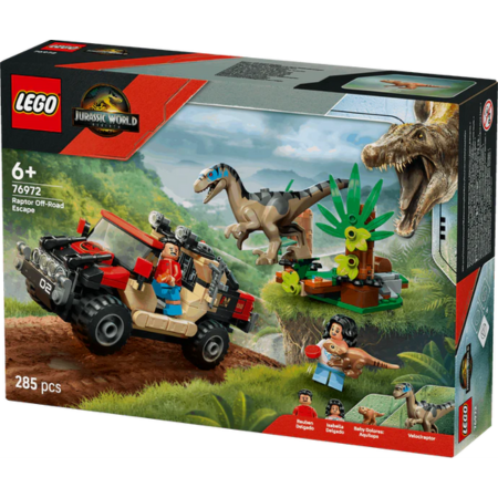 Curious Minds Toys & Games > Toys > Construction Toys > Interlocking Blocks > LEGO > LEGO Jurassic Park Lego Jurassic World 76972 Raptor Off-Road Escape for Ages 6 and Up