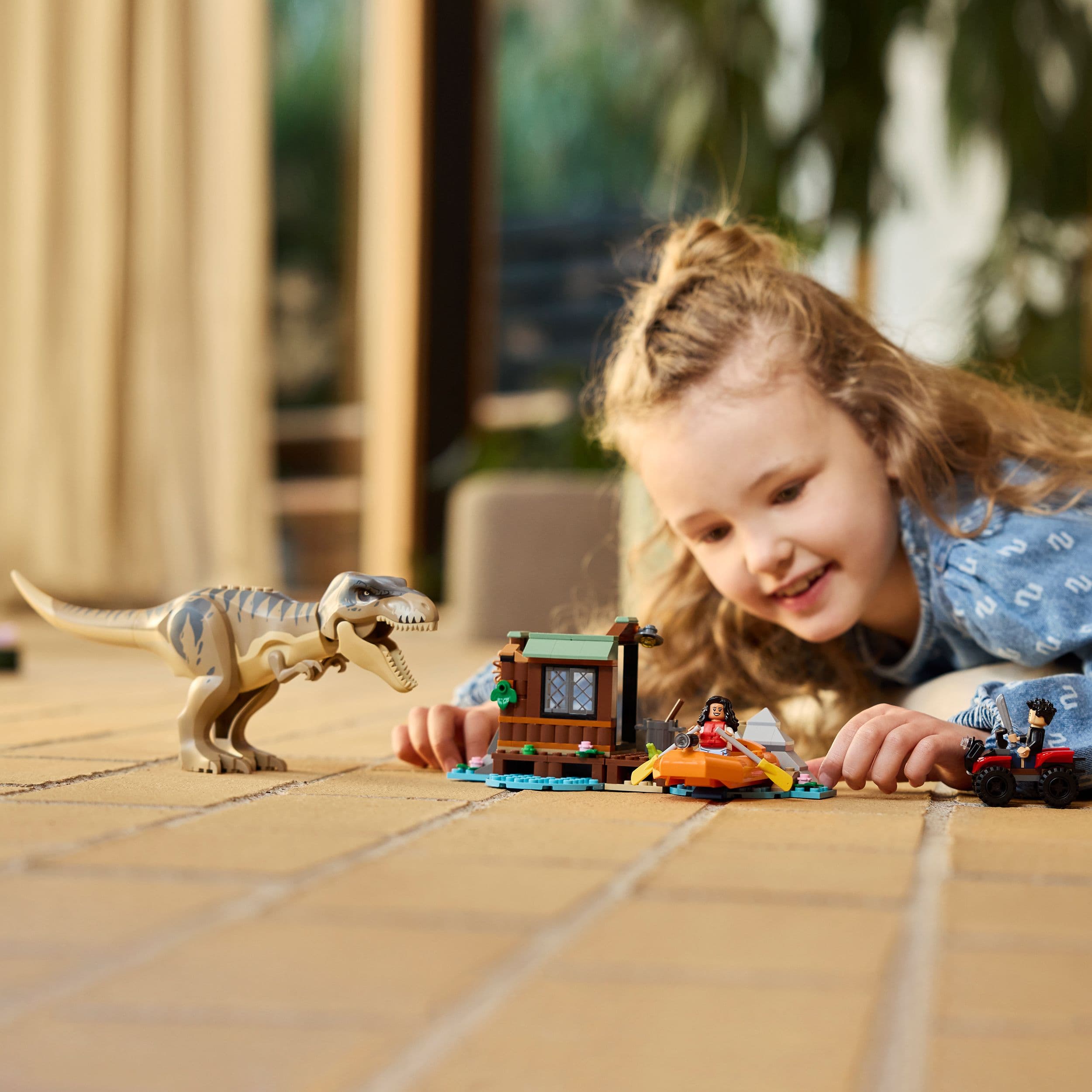 Curious Minds Toys & Games > Toys > Construction Toys > Interlocking Blocks > LEGO > LEGO Jurassic Park Lego Jurassic World 76975 T. rex River Escape Playset for Age 5 and Up