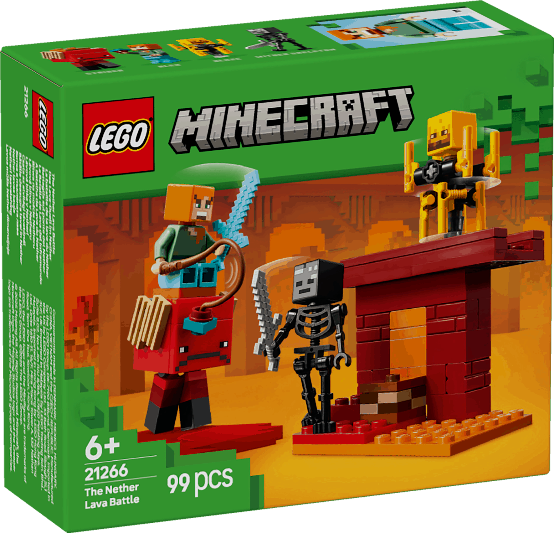 Curious Minds Toys & Games > Toys > Construction Toys > Interlocking Blocks > LEGO > LEGO Minecraft Lego Minecraft 21266 The Nether Lava Battle Playset for Ages 6 and Up