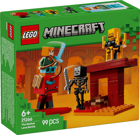 Curious Minds Toys & Games > Toys > Construction Toys > Interlocking Blocks > LEGO > LEGO Minecraft Lego Minecraft 21266 The Nether Lava Battle Playset for Ages 6 and Up